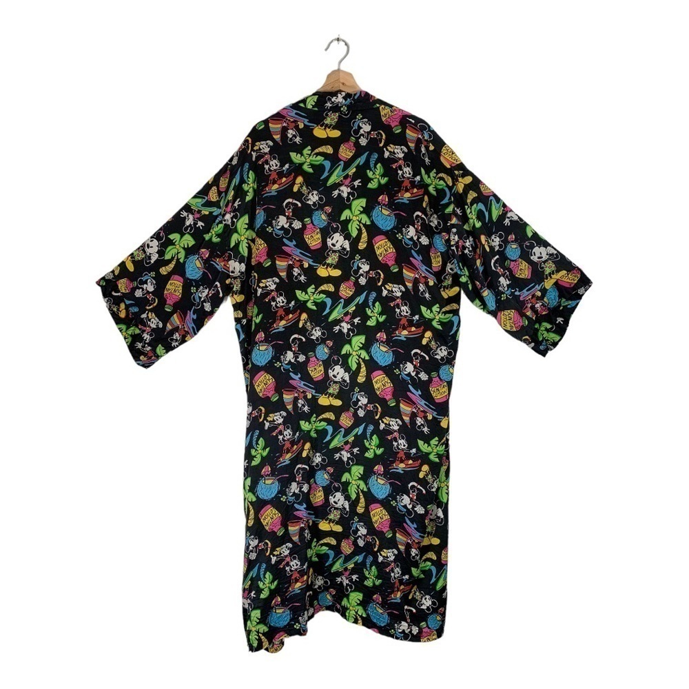Vintage Disney Mickey And Minnie Mouse Silk Robe Size One Size Fits Most - Picture 2 of 15